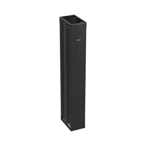 Organizador Vertical PatchRunner™, Doble (Frontal y Posterior), Para Rack Abierto de 45 Unidades, 12in de Ancho, Color Negro