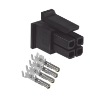 ENCHUFE DE 4 PINES CON TERMINALES DE CONTACTO