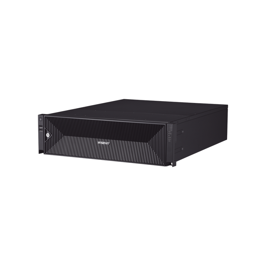 NVR 32 Megapixel (8K) / 32 Canales IP / Soporta 8 Discos Duros / H.265 & Wisestream / Wisenet P2P / ONVIF / Compatible con Cámaras IA / Salida HDMI en 4K