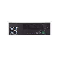 NVR de 64 canales /  Hasta 32 MP / H.265 & Wisestream / Procesamiento 400 Mbps / 3 Puertos de Red / Raid 5-6 / 16 bahias para disco duro (no incluidos)