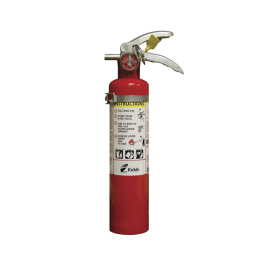 Extintor Desechable de Polvo Químico Seco | Fuegos Clase A, B y C | Talleres y Garaje | Pieza de 2 lb