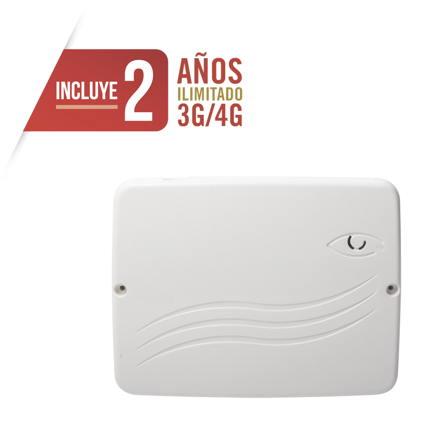 Panel de Alarma Cloud Híbrido 4G LTE / 8 Zonas Cableadas, 32 Inalámbricas / INCLUYE 2 AÑOS 3G/4GLTE ILIMITADOS / Programación 100% vía WEB / ALTA SEGURIDAD