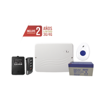 Kit de Panel de Alarma Híbrido 4G LTE con botón de Pánico y Detección de Caídas Inalámbrico, Incluye SIM con 2 años de Datos y APP Gratis