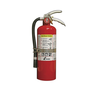 Extintor Desechable de Polvo Químico Seco | Fuegos Clase A, B y C | Talleres y Garaje | Paquete con 6 |Soporte Metálico | 5.5 lb pieza