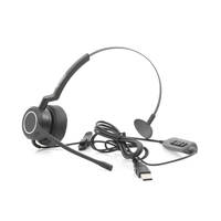 Audífonos USB de Diadema MONO con Audio HD / Micrófono con Cancelación de Ruido / Calidad para uso en Oficina