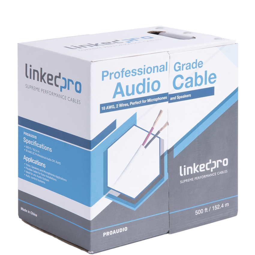 Cable para Audio Profesional de 2 Conductores Calibre 18 para Aplicaciones de Audio y Automatizaci�n Bobina de 152 Metros (500 Pies)