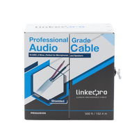 Cable para Audio Profesional Calibre 18 en 2 Hilos 100% Cobre, Blindado Perfecto para Bocinas y Micr�fonos, Bobina de 152 Metros (500 Pies)