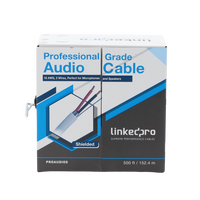 Cable para Audio Profesional Calibre 18 en 2 Hilos 100% Cobre, Blindado Perfecto para Bocinas y Micr�fonos, Bobina de 152 Metros (500 Pies)