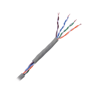 Cable Cat5e de Alto Rendimiento, con Certificaciones ETL, UL, Color Gris, de 100 Metros (328 Pies) para Aplicaciones en CCTV, Redes de Datos. Uso Interior.