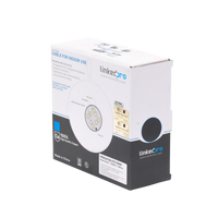 Bobina de Cable de 100 Metros (328.08 Pies), Cat5e, 24 AWG, Color Gris, UL, para Aplicaciones en Videovigilancia, Redes de Datos. Uso Interior