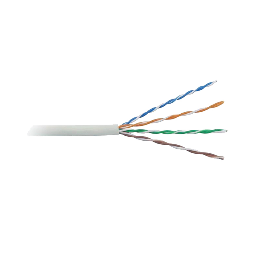 Cable Cat5e de Alto Rendimiento Certificaciones ETL, UL, de 152.5 Metros (500 Pies) de Color Blanco, para Aplicaciones en Video Vigilancia, Redes de Datos. Uso Interior.