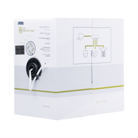 Cable Cat5e de Alto Rendimiento Certificaciones ETL, UL, de 152.5 Metros (500 Pies) de Color Blanco, para Aplicaciones en Video Vigilancia, Redes de Datos. Uso Interior.