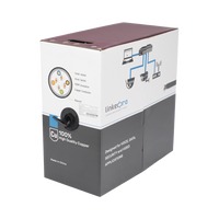 Bobina de Cable UTP 305 Metros (1000 Pies), Cat5e con Doble Forro, para Exterior, Climas Extremos, Color Negro