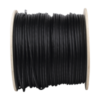 Bobina de Cable FTP con Mensajero de Acero de 305 Metros (1000 Pies) Cat6+ Calibre 23, Color Negro, para Aplicaciones en Video Vigilancia y Redes de Datos / Uso en Intemperie y Aplicaciones Aéreas