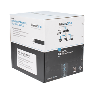 Bobina de Cable UTP 305 Metros (1000 Pies), Cat6 con Doble Forro, para Exterior, Climas Extremos, Color Negro