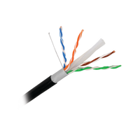 Cable Cat6+ Calibre 23, UTP, Intemperie con Gel Doble Chaqueta, ETL, UL, Color Negro de 305 Metros (1000 Pies), para Climas Extremos