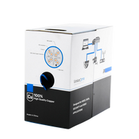 Bobina de Cable de 305 Metros (1000 Pies) Cat6+, CM, Calibre 23 Alto Rendimiento, ETL, UL, Color Azul, Super Flexible, para Aplicaciones de Video Vigilancia, Video HD, y Redes de Datos. Uso Interior.