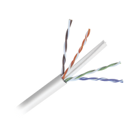 Bobina de Cable de 305 Metros (1000 Pies) de Cable Cat6 de Alto Desempeño, Super Flexible, UL, Cobre, Color Blanco, para Aplicaciones de Video Vigilancia y Redes de Datos