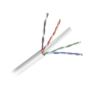 Bobina de Cable de 305 Metros (1000 Pies) de Cable Cat6 de Alto Desempeño, Super Flexible, UL, Cobre, Color Blanco, para Aplicaciones de Video Vigilancia y Redes de Datos