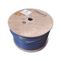 Bobina de 1000 Metros (3280.84 Pies) Cable Cat6+ Calibre 23 Alto Desempeño, ETL, UL, Color Azul, Super Flexible, de 1000 Metros (3280.84 Pies), para Aplicaciones de CCTV, Video HD, y Redes de Datos