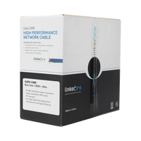 Bobina de Cable de 305 Metros (1000 Pies) Cat6+, CMR, Calibre 23 Alto Rendimiento, ETL, UL, Color Azul, Super Flexible, para Aplicaciones de Video Vigilancia, Video HD, y Redes de Datos. Uso Interior.