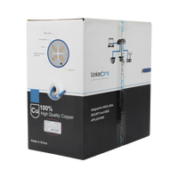 Bobina de cable de 305 metros Cat6+, CMR, CALIBRE 23 ALTO RENDIMIENTO, ETL,UL, color azul, super flexible, para aplicaciones de video vigilancia, video HD, y redes de datos. Uso interior.