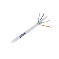 Bobina de Cable UTP de 305 Metros (1000 Pies) Cat6 Aleación de Cobre y Aluminio (CCA), Color Blanco, Uso Exclusivo Interior