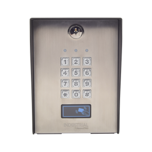 Teclado exterior/interior antivandálico, 3 relevadores, 50 códigos de visitantes, 1200 usuarios