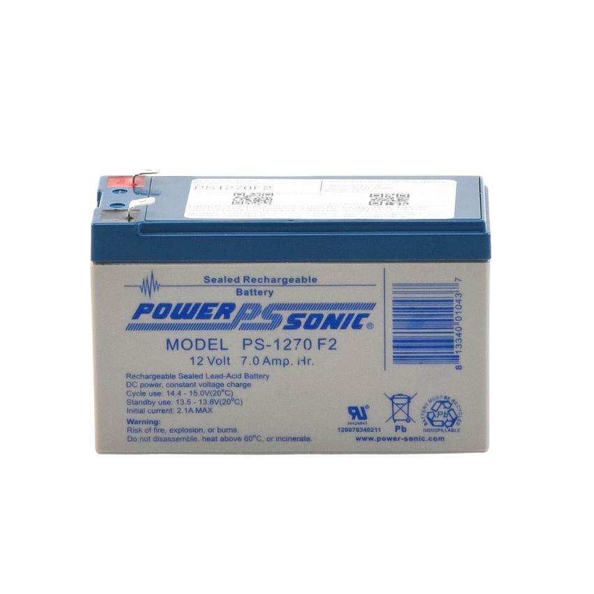 Batería 12V Recargable, 12AH, Para Respaldo, Tecnologías AGM/VRLA, 5 Años Vida Útil, Terminales tipo F2, Reconocida UL , Sin Mantenimiento, Sin Derrames
