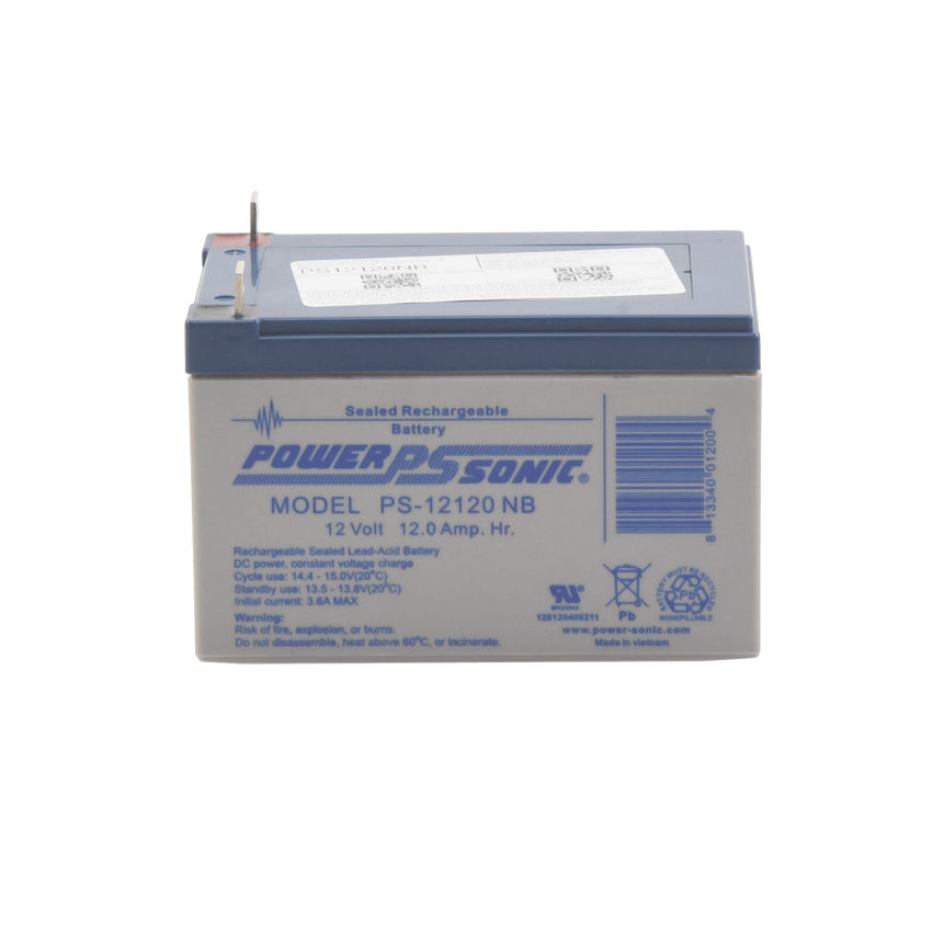 Batería 12V Recargable, 12AH, Para Respaldo, Tecnologías AGM/VRLA, 5 Años Vida Útil, Terminales tipo NB, Reconocida UL , Sin Mantenimiento, Sin Derrames