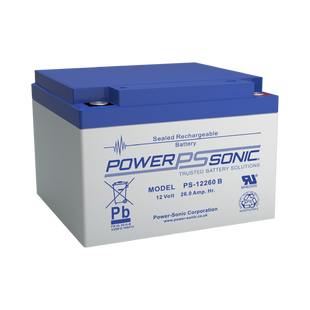 Batería 12V, 26AH, Para Respaldo, Tecnologías AGM/VRLA, 5 Años Vida Útil, Terminales M5, Reconocida UL