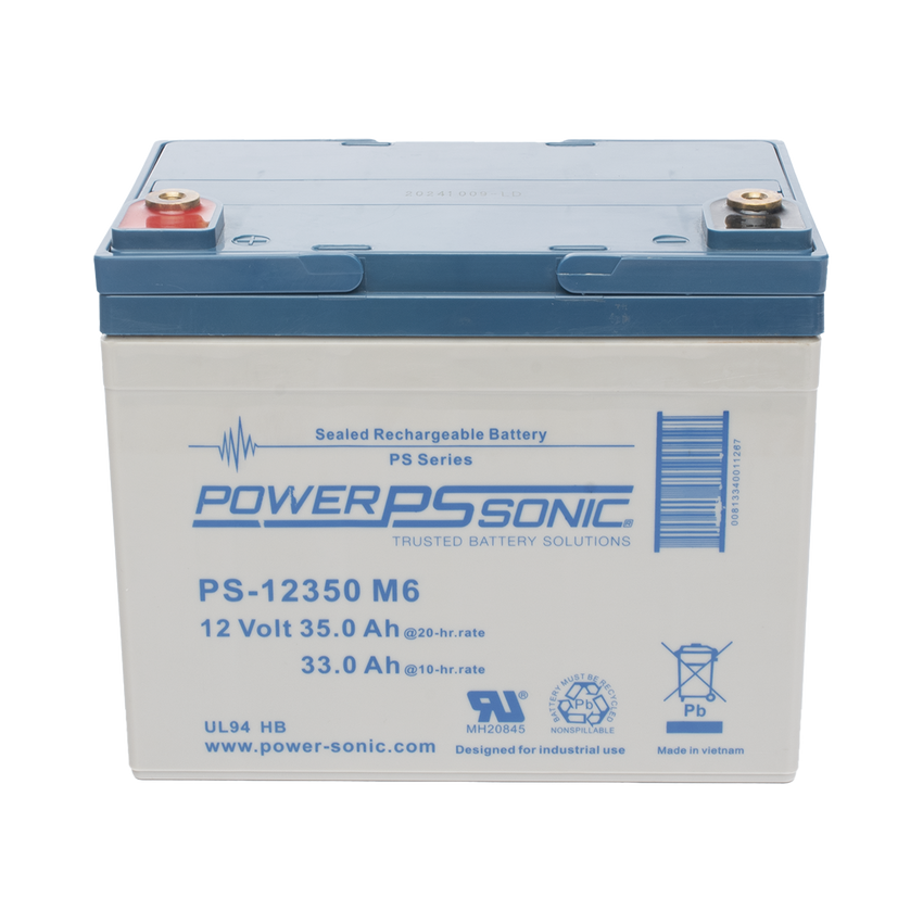 Batería 12V, 35AH, Para Respaldo, Tecnologías AGM/VRLA, 5 Años Vida Útil, Terminales M6, Reconocida UL