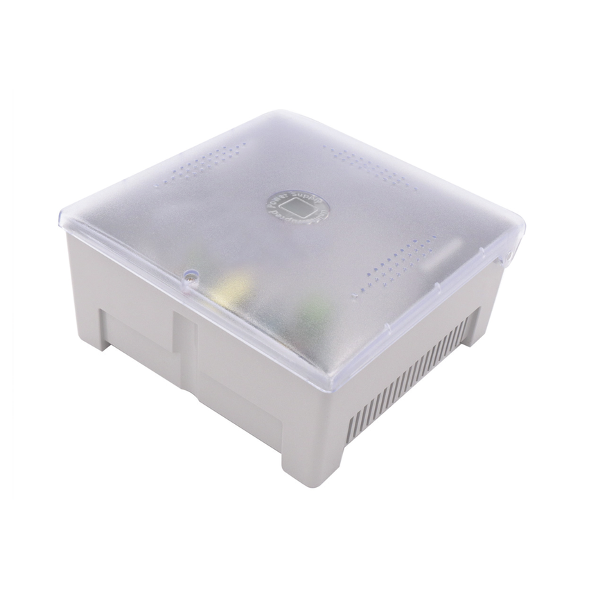 Fuente de Poder con Gabinete de 4 Salidas de 11 - 15 Vcc / 5 Amper /  Voltaje de Entrada: 96 - 264 Vca / Soporta Protección contra Sobrecorriente de Salida, Protección contra Cortocircuito / Led Indicador