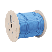 Bobina de Cable Blindado S/FTP de 4 Pares, Cat7, Inmune a Ruido e Interferencias, LSZH (Bajo Humo, Cero Halógenos), Color Azul, Bobina de 500 Metros (1640 Pies)