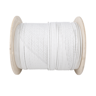 Bobina de Cable Blindado S/FTP de 4 Pares, Cat7, Inmune a Ruido e Interferencias, LSZH (Bajo Humo, Cero Halógenos), Color Blanco, Bobina de 500 Metros (1640 Pies)