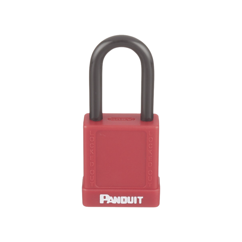Candado de Bloqueo LOTO de Seguridad Dieléctrico, Con Llave Única, Diámetro de 6.5 mm, Color Rojo