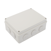 Caja Derivación-Conexión de Plástico (140 X 190 X 76 mm) con 10 Glándulas de Goma. Para Instalaciones Comerciales, Residenciales e Industriales. Incluye Tornillería para su Tapa. Funciona También como Registro.