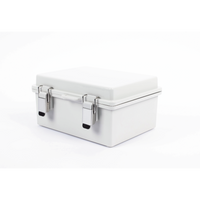 Gabinete de Plástico ABS, Uso en Intemperie IP66 (170 x 220 x 110 mm) Cierre por broche Inoxidable y Permite Cerrado con Candado y Llave (Perno 5mm) No Incluido