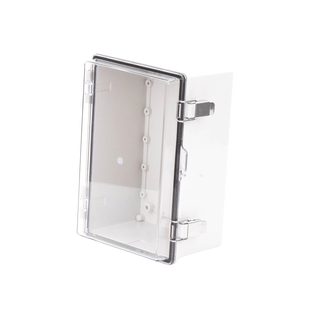 Gabinete Plástico ABS, Puerta Transparente, Uso en Intemperie IP66 (190 x 290 x 140 mm) cierre por Broche Inoxidable y Permite Cerrado con Candado y Llave (Perno 5mm) No Incluido