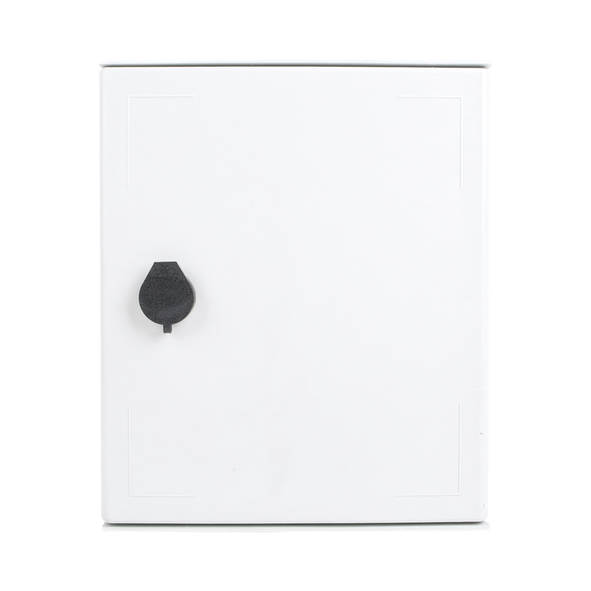 Gabinete de Poliéster IP65 Uso en Intemperie (250 x 300 x 140 mm) con Placa Trasera Interior de Plástico (Incluye Chapa y Llave).