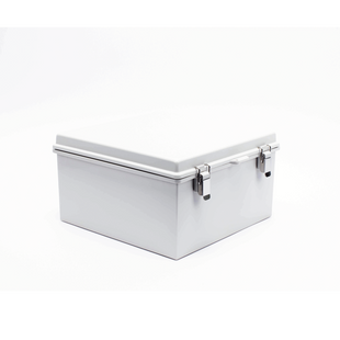 Gabinete de Plástico ABS, Uso en Intemperie ip66 (300 x 300 x 180 mm) Cierre por Broche Inoxidable y Permite Cerrado con Candado y Llave (Perno 5mm) No Incluido