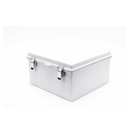 Gabinete de Plástico ABS, Uso en Intemperie ip66 (300 x 300 x 180 mm) Cierre por Broche Inoxidable y Permite Cerrado con Candado y Llave (Perno 5mm) No Incluido