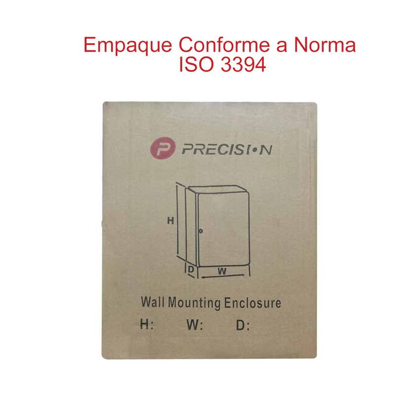 Gabinete de Acero IP66 Uso en Intemperie (300 x 400 x 200 mm) con Placa Trasera Interior de Metal y Compuerta Inferior Atornillable (Incluye Chapa y Llave T).