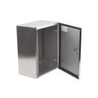Gabinete de Acero Inoxidable IP66 Uso en Intemperie (300 x 400 x 200 mm) con Placa Interna Galvanizada.
