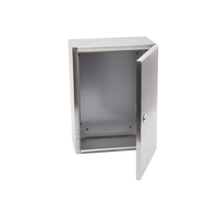 Gabinete de Acero Inoxidable IP66 Uso en Intemperie (300 x 400 x 200 mm) con Placa Interna Galvanizada.