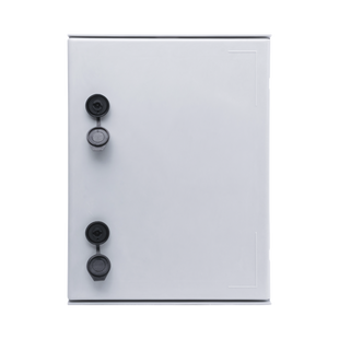 Gabinete de Poliéster IP65 Uso en Intemperie (300 x 400 x 200 mm) con Placa Trasera Interior de Plástico (Incluye Chapa y Llave).