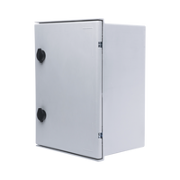 Gabinete de Poliéster IP65 Uso en Intemperie (300 x 400 x 200 mm) con Placa Trasera Interior de Plástico (Incluye Chapa y Llave).