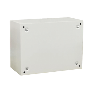 Gabinete de Acero IP66 Uso en Intemperie (400 x 300 x 300 mm) con Placa Trasera Interior Metálica y Compuerta Inferior Atornillable (Incluye Chapa y Llave T). Ideal para Centros de Carga y Tableros de Control.