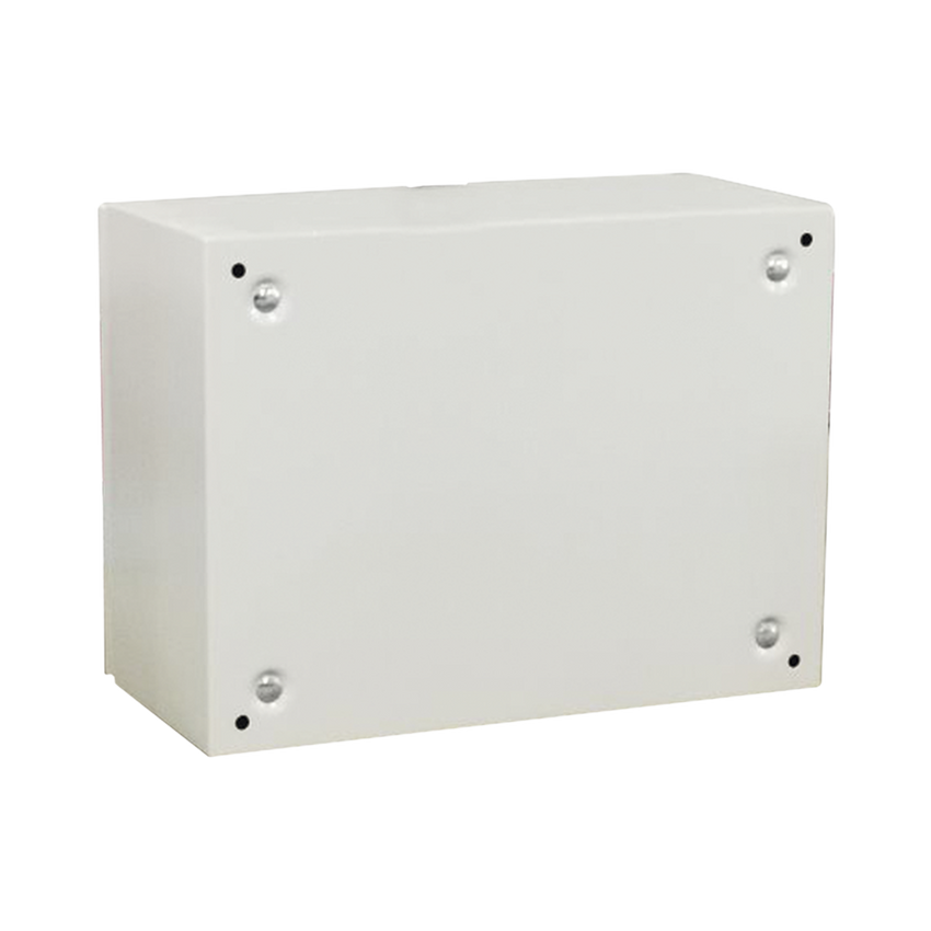 Gabinete de Acero IP66 Uso en Intemperie (400 x 300 x 300 mm) con Placa Trasera Interior Metálica y Compuerta Inferior Atornillable (Incluye Chapa y Llave T). Ideal para Centros de Carga y Tableros de Control.