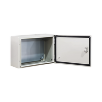 Gabinete de Acero IP66 Uso en Intemperie (400 x 300 x 300 mm) con Placa Trasera Interior Metálica y Compuerta Inferior Atornillable (Incluye Chapa y Llave T). Ideal para Centros de Carga y Tableros de Control.